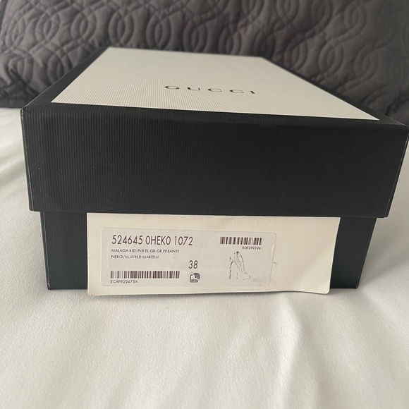 Gucci Sylvia web leather sling back pumps NEW! - Picture 3 of 8